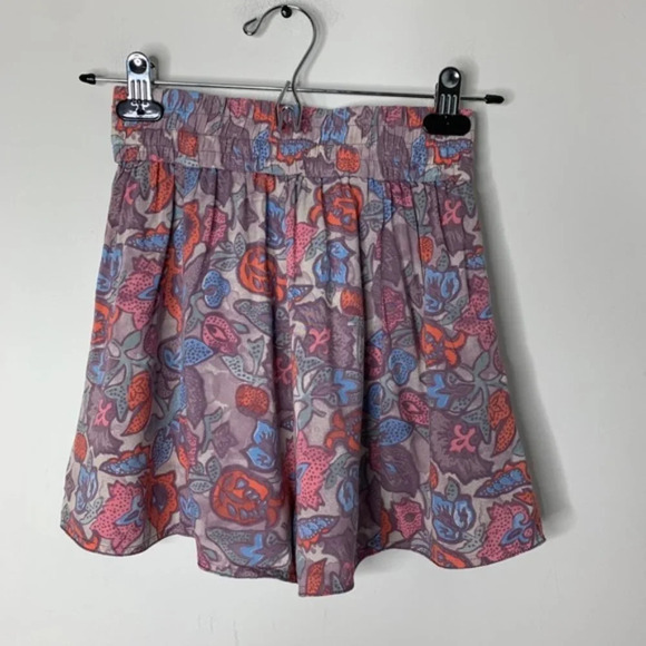 Aritzia Wilfred Shorts Print Pattern High Rise Flowy Purple y2k 2000s Size XS - Picture 8 of 10